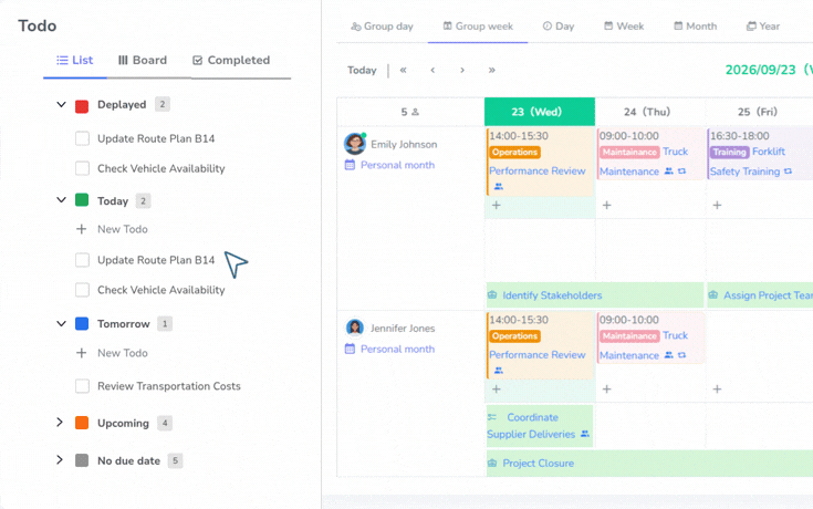SANZE Todo connected workspace